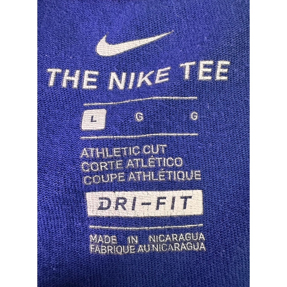 Nike Dri-FIT Mens Royal Blue Graphic Futura Logo Athletic Cut T-Shirt‎ Large - Picture 4 of 9